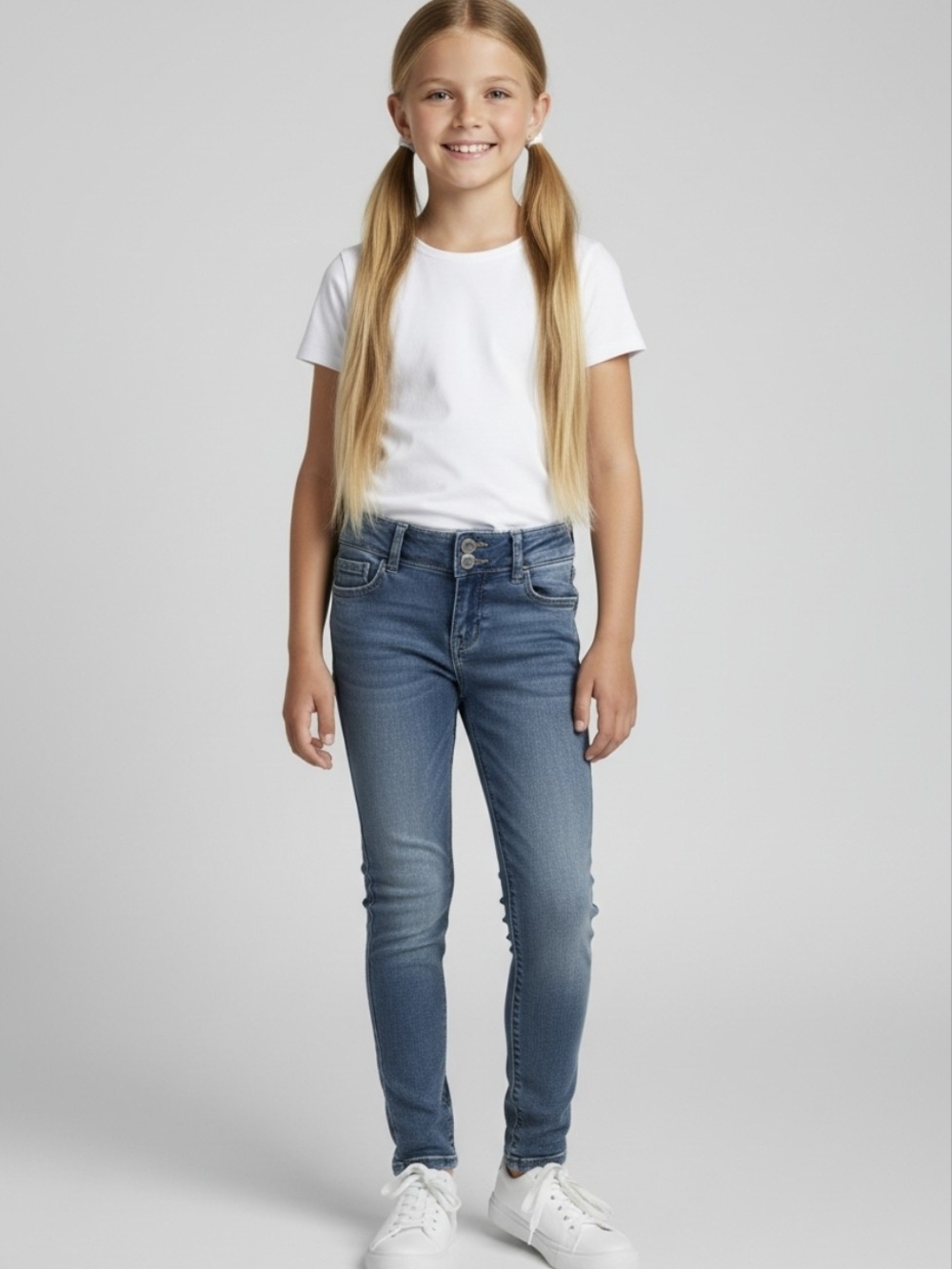 Mudd Girls' Faded Blue Skinny Jeans